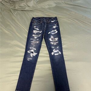 American Eagle 32x30 Men’s Ripped Dark Blue Skinny Jeans